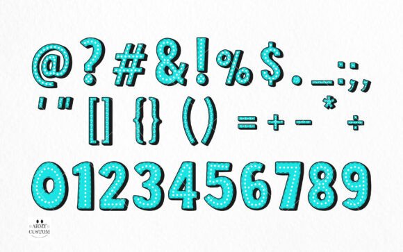 Dotted 3d Rainbow Font - Preview 3