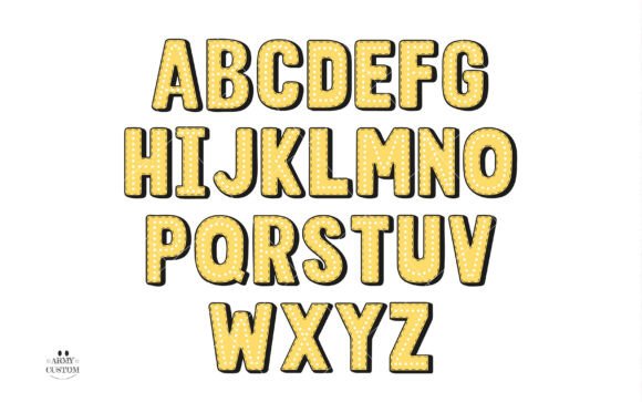 Dotted 3d Rainbow Font - Preview 5