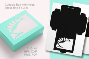 Fish Wide Cutout 4 Rectangular Favor Box · Creative Fabrica