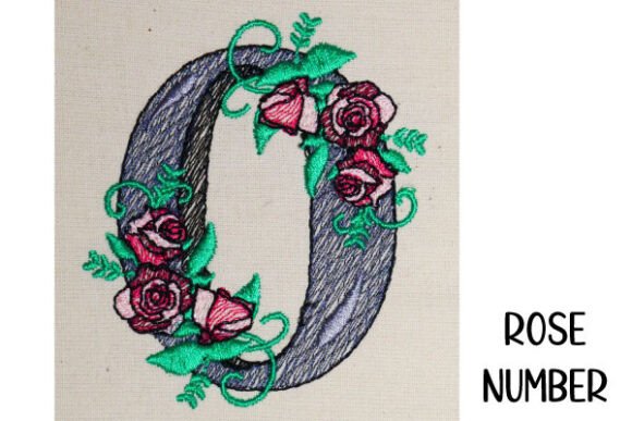 Floral Number 0 with Rose Marriage