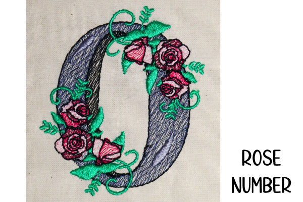 Floral Number 0 with Rose Marriage