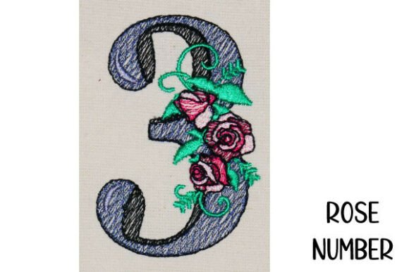 Floral Number 3 with Rose