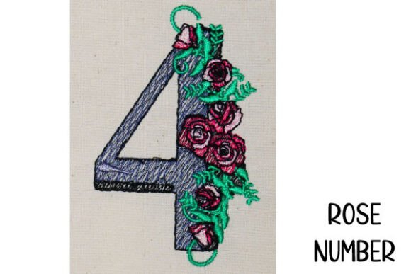 Floral Number 4 with Rose