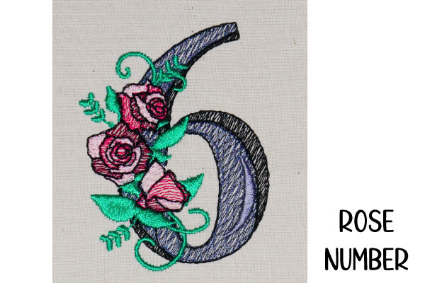 Floral Number 6 with Rose