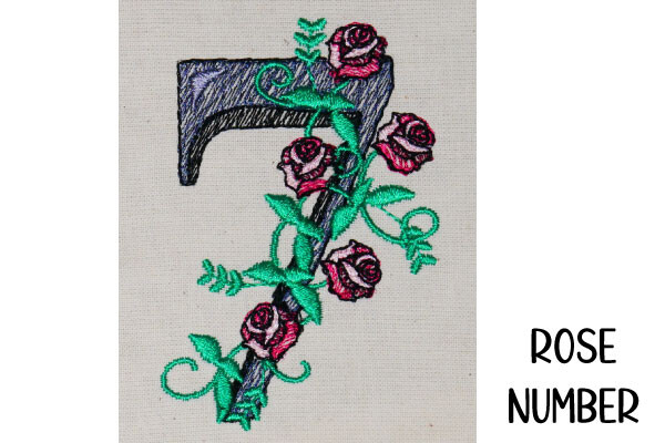 Floral Number 7 with Rose