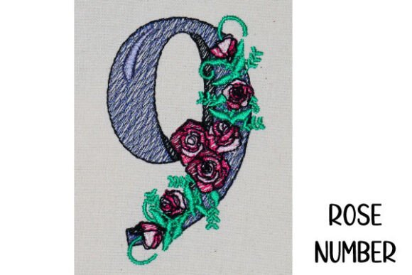 Floral Number 9 with Rose