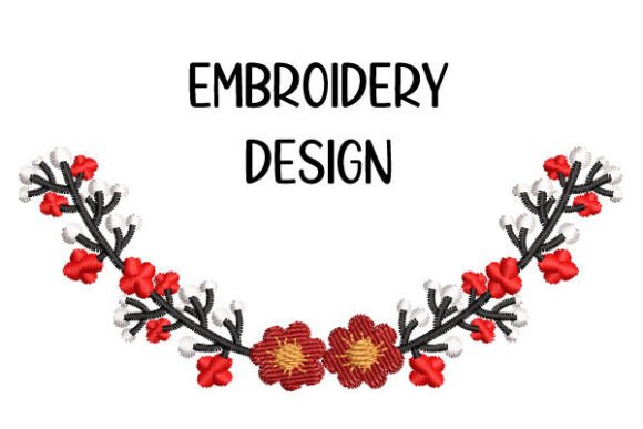 Floral Wreath in Folk Style