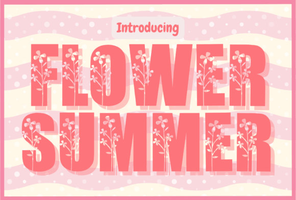 Preview specimen of Flower decorative font