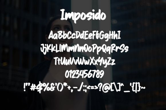Imposido Font PNG with transparent background - Preview 1