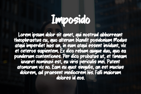 Imposido Font PNG with transparent background - Preview 2