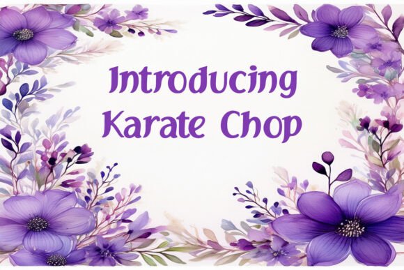 Karate Chop Font PNG with transparent background - Preview 1