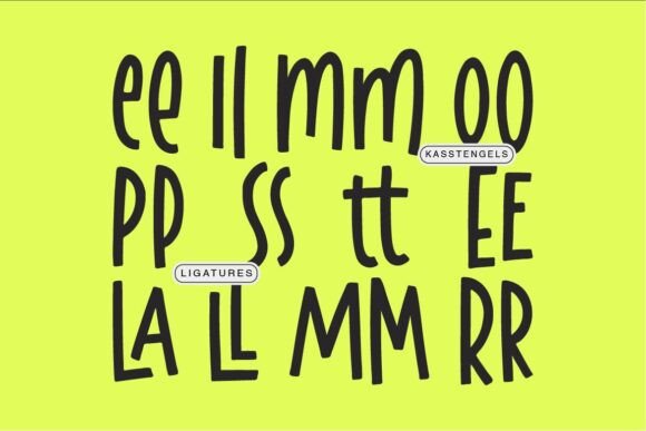 Kasstengels Font PNG with transparent background - Preview 4