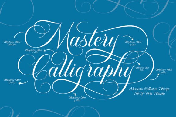 Mastery Calligraphy Font PNG with transparent background - Preview 2
