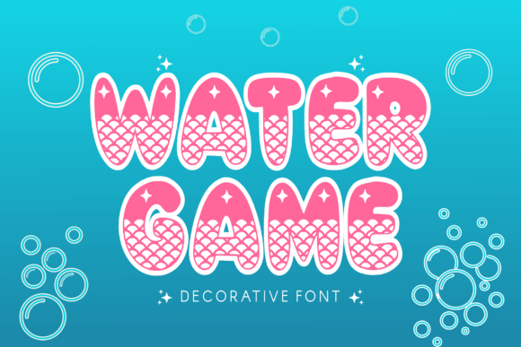 Mermaid Bubble Font PNG with transparent background - Preview 2