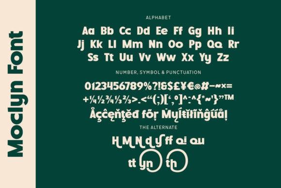 Moclyn Font PNG with transparent background - Preview 2