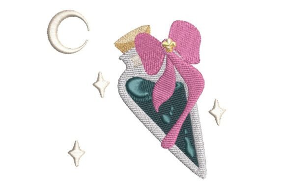 Mystical Heart Potion with Moon and Stars