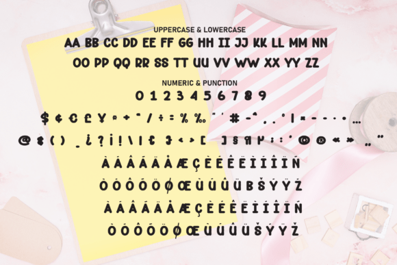 Notes Barbie Font PNG with transparent background - Preview 6
