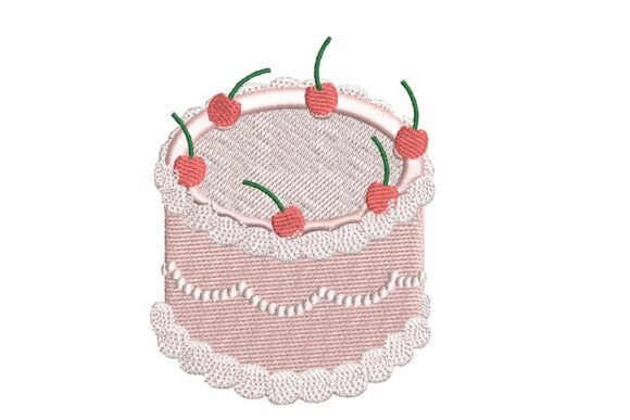 Pink Celebration Cake with Cherries