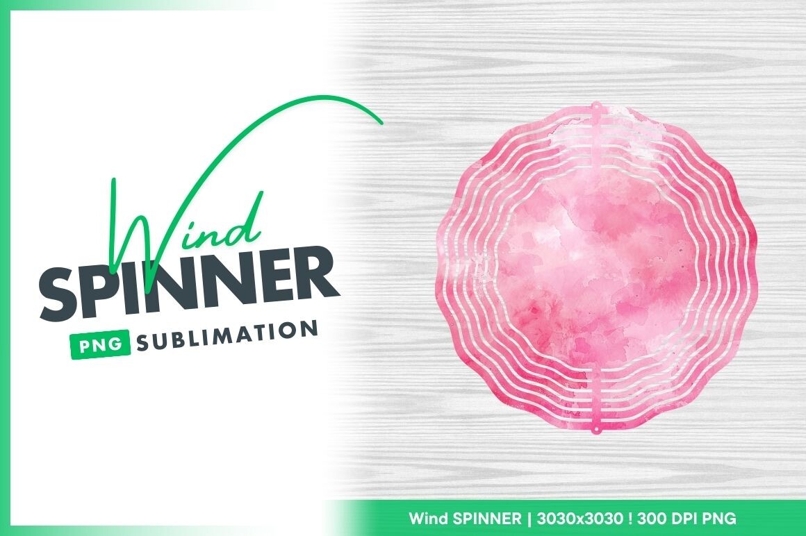 Pink Watercolor Wash Wind Spinner Graphic by Regulrcrative · Creative ...