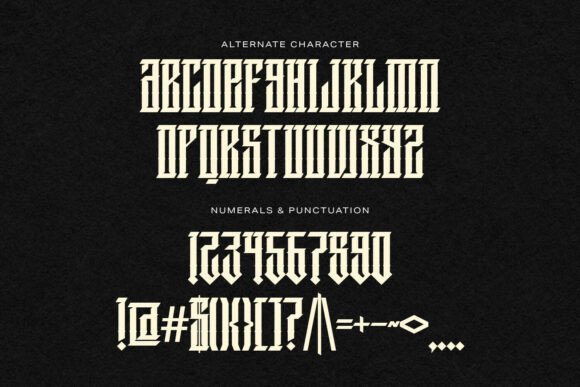Raven Blades Font PNG with transparent background - Preview 4