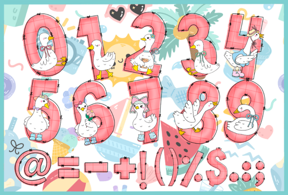 Silly Goose Summer Font PNG with transparent background - Preview 2
