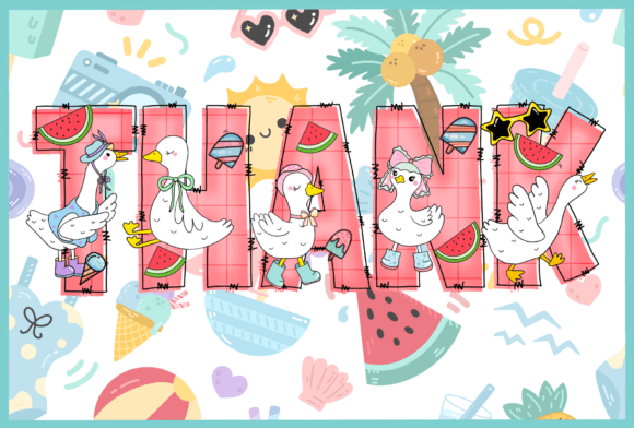 Silly Goose Summer Font PNG with transparent background - Preview 5