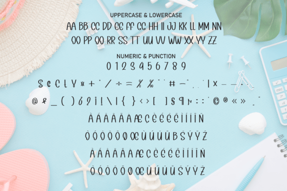 Simple Summer Font PNG with transparent background - Preview 6