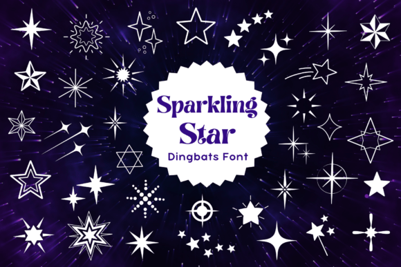 Preview of Sparkling Star dingbat font
