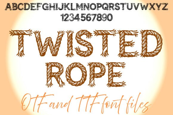 Twisted Rope Decorative Font By squeebcreative