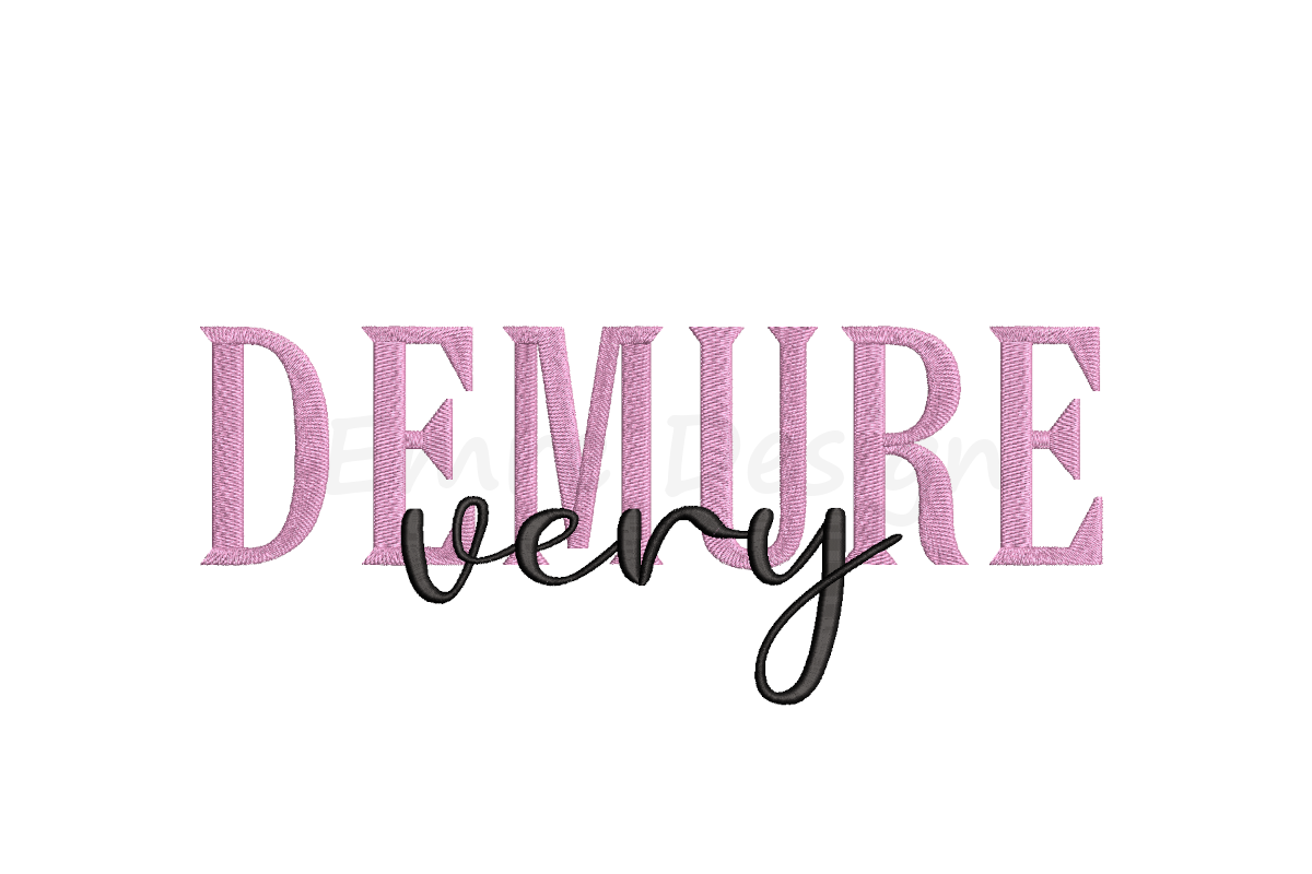 Very Demure Embroidery Design