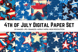 4th of July Digital Paper Set Graphic by Craft Heaven · Creative Fabrica