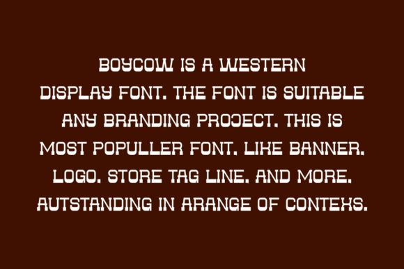 Boycow Font - Preview 3
