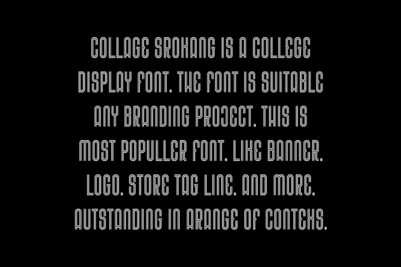 Collage Sroxang Font font preview - 3