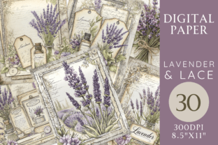 Lavender & Lace Digital Papers Graphic by Watercolour Lilley · Creative ...