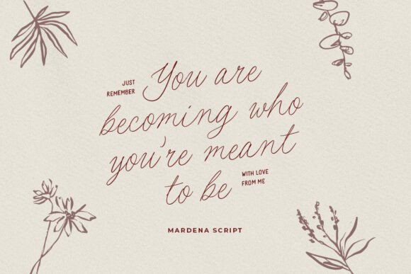 Mardena Font PNG with transparent background - Preview 1
