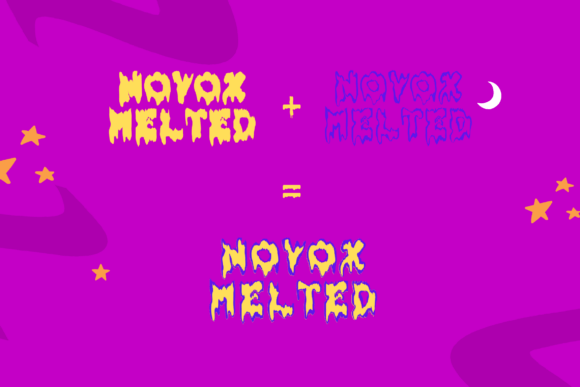 Novox Melted Font PNG with transparent background - Preview 2
