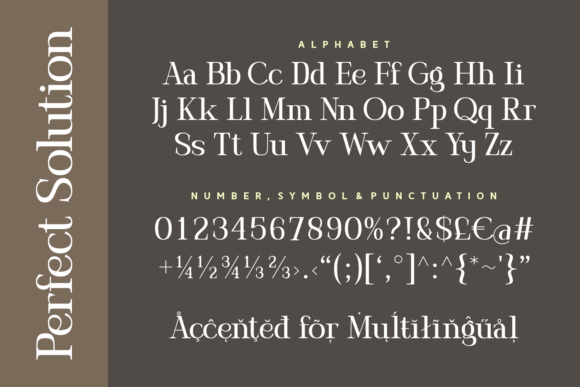 Perfect Solution Font PNG with transparent background - Preview 3