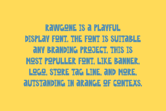 Rawgone Font PNG with transparent background - Preview 3