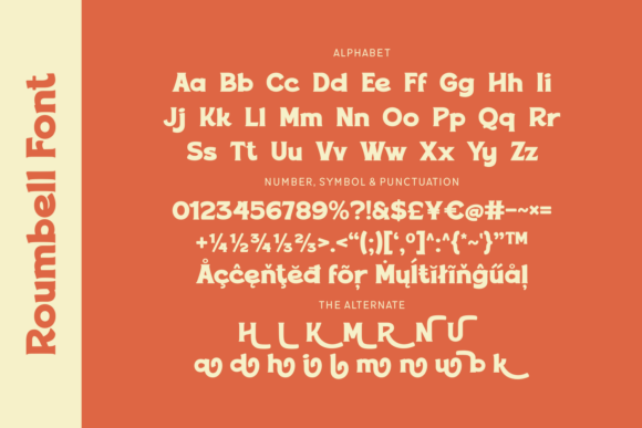 Roumbell Font PNG with transparent background - Preview 3