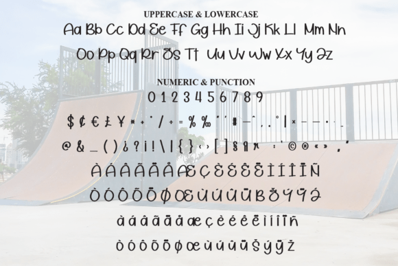 Skatepark Font PNG with transparent background - Preview 6