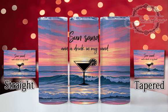Tropical Bliss Beach Quote Tumbler