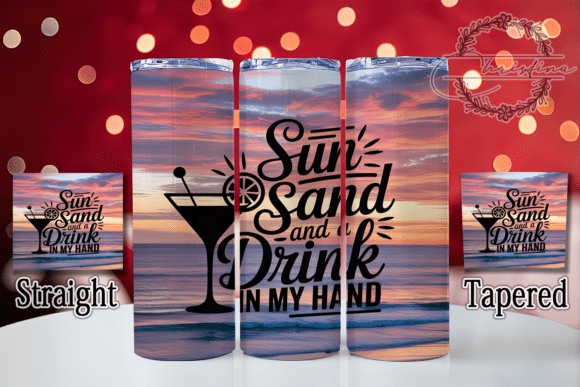 Tropical Bliss Beach Quote Tumbler