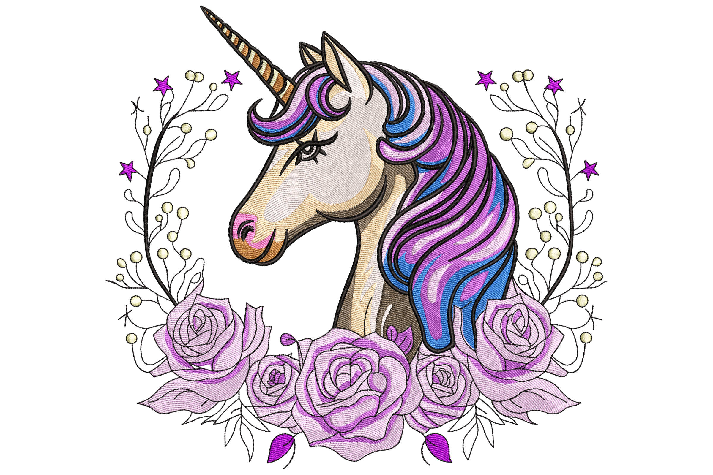 Unicorn with Roses