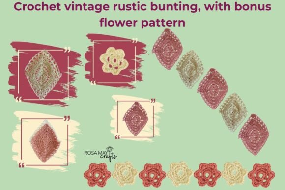 Vintage Rustic Crochet Bunting Pattern