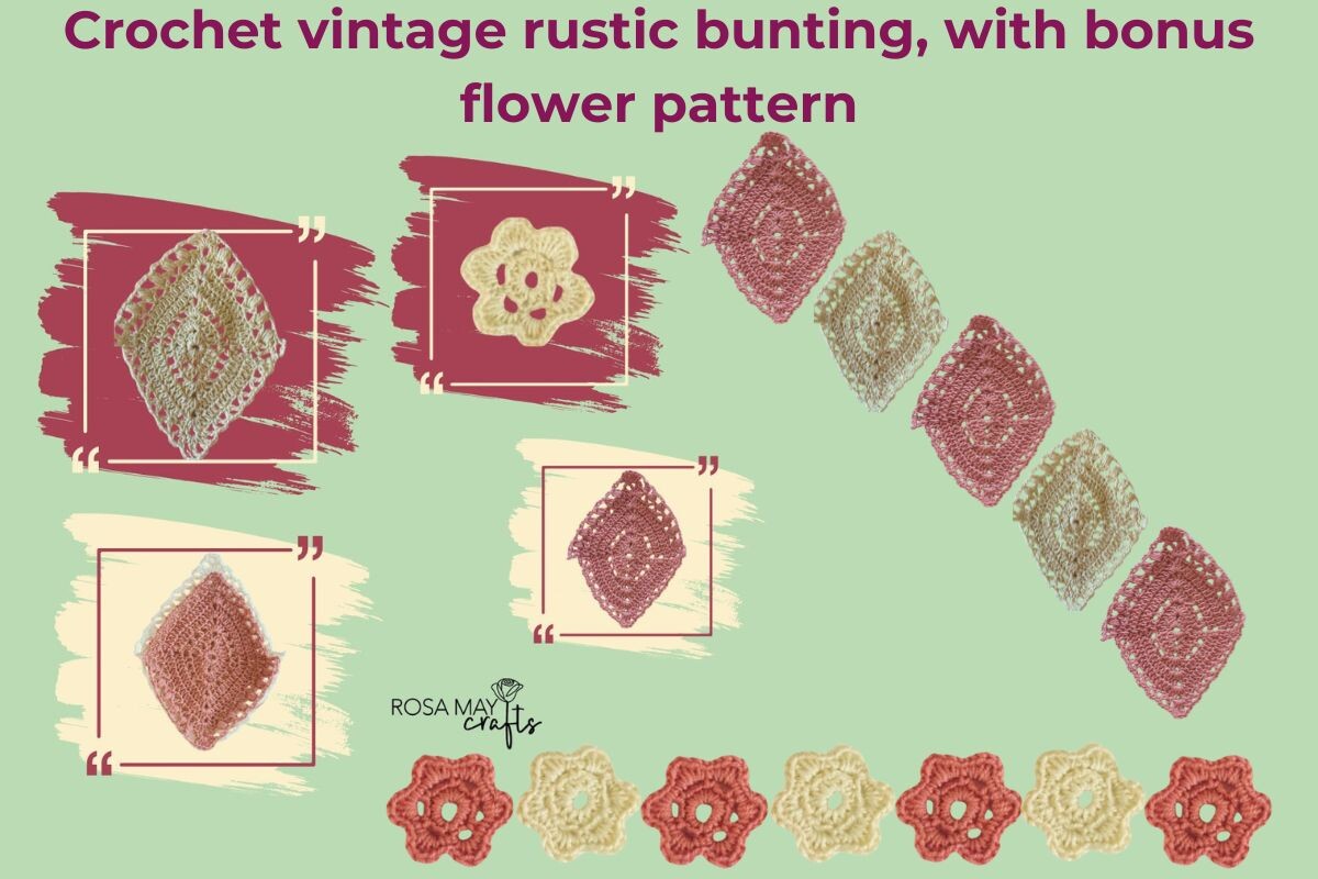 Vintage Rustic Crochet Bunting Pattern