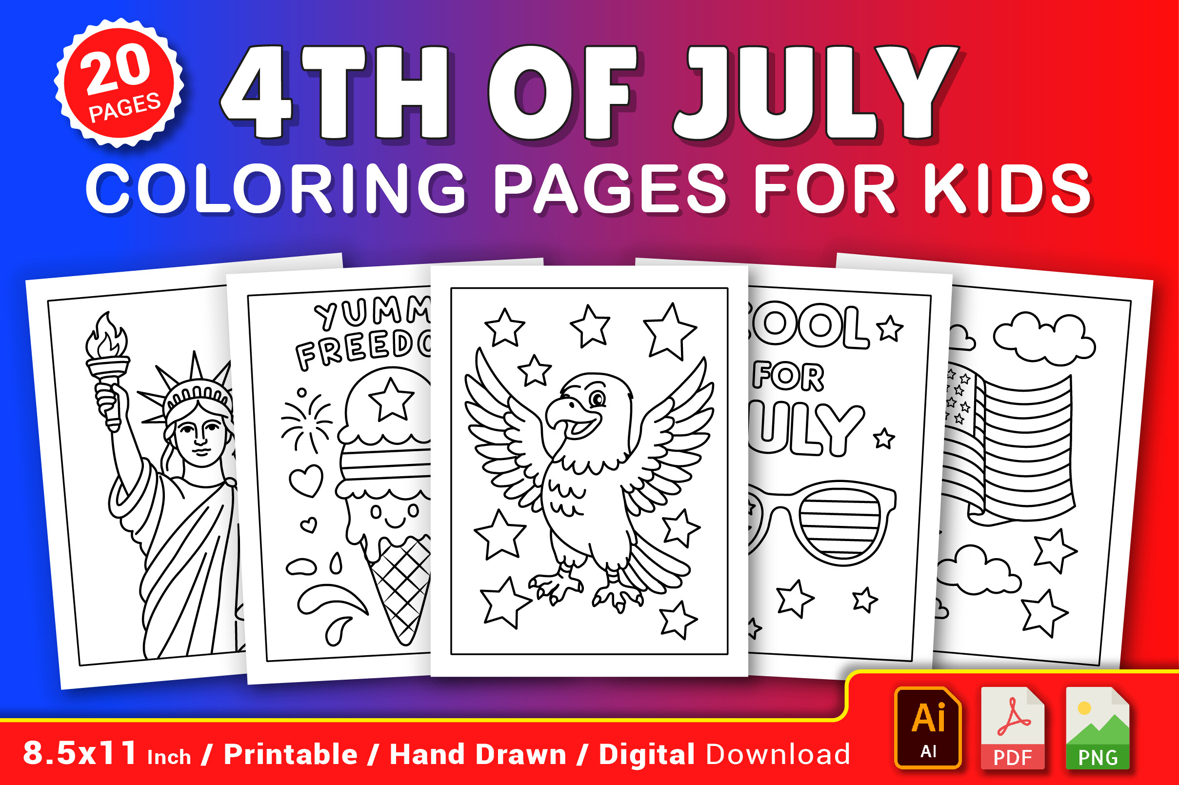 4th of July Coloring Pages