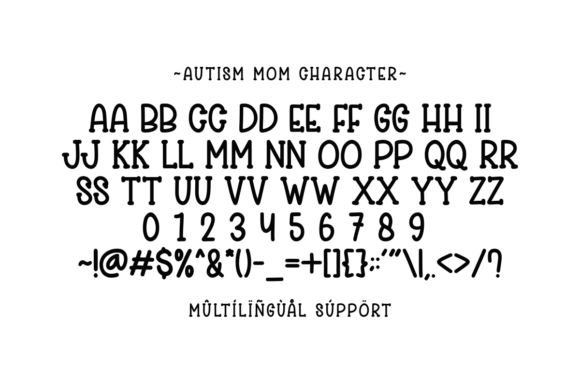 Autism Mom Font - Preview 1
