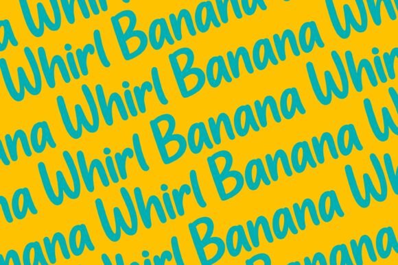 Banana Whirl Font PNG with transparent background - Preview 2
