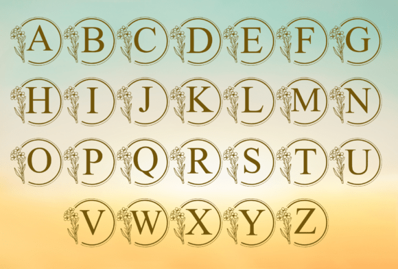 Beauty Monogram Font PNG with transparent background - Preview 1
