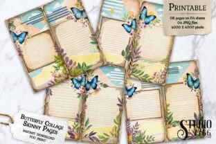 Butterfly Collage Skinny Junk Journal Graphic by Studio 7766 · Creative ...